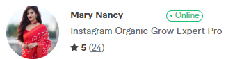 Hi Welcome to my profile. I'm Nancy an expert on Instagram organic growth also others social medias such as Facebook, Twitter, Tiktok, Pinterest, Telegram etc.
I have been working in this sector over 4 years. So, if you see this you are in the right place, let me know how can I help you with my best service.
Knock me. Thank you