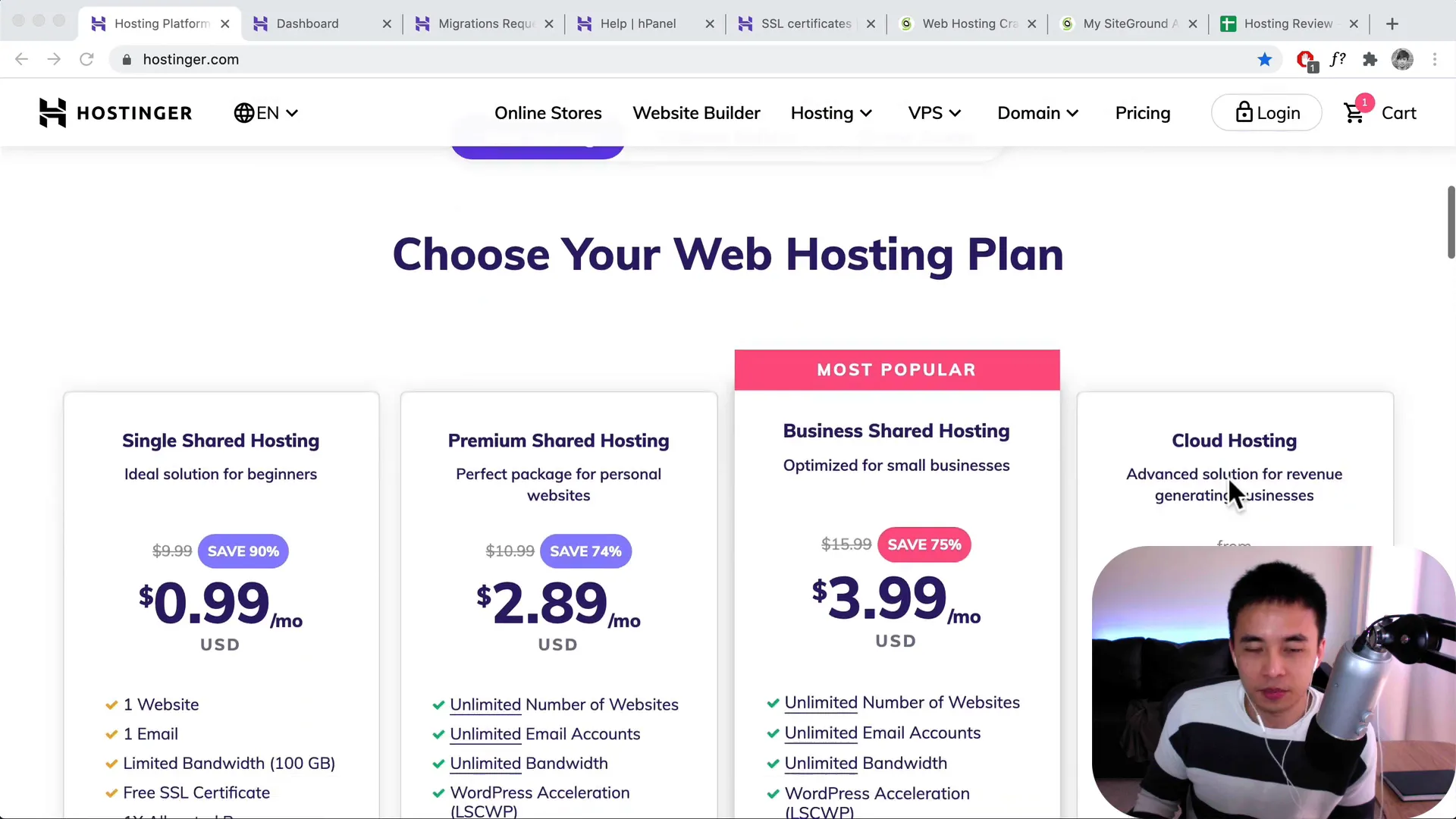 Hostinger Pricing Overview