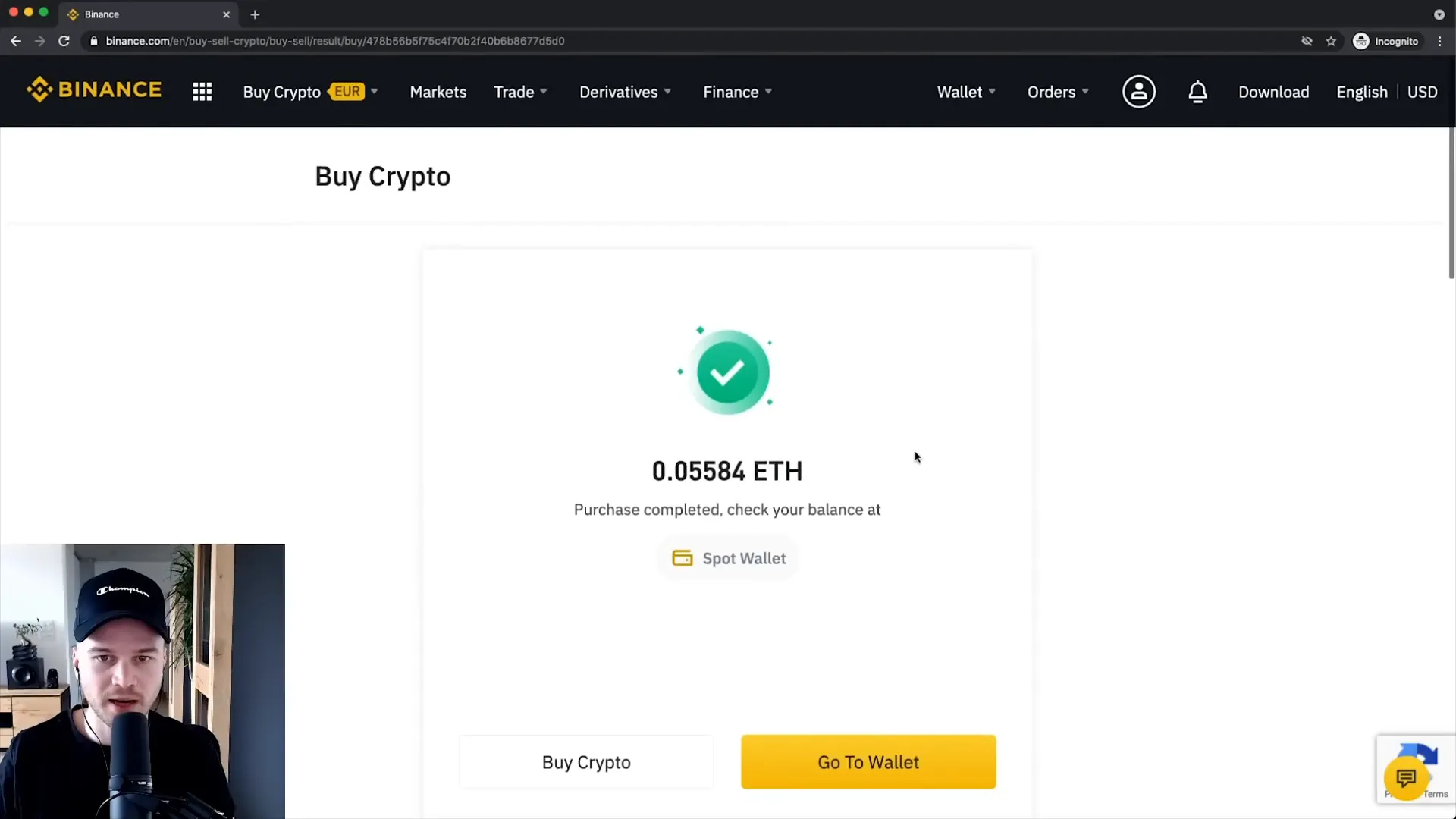 Overview of Binance wallet