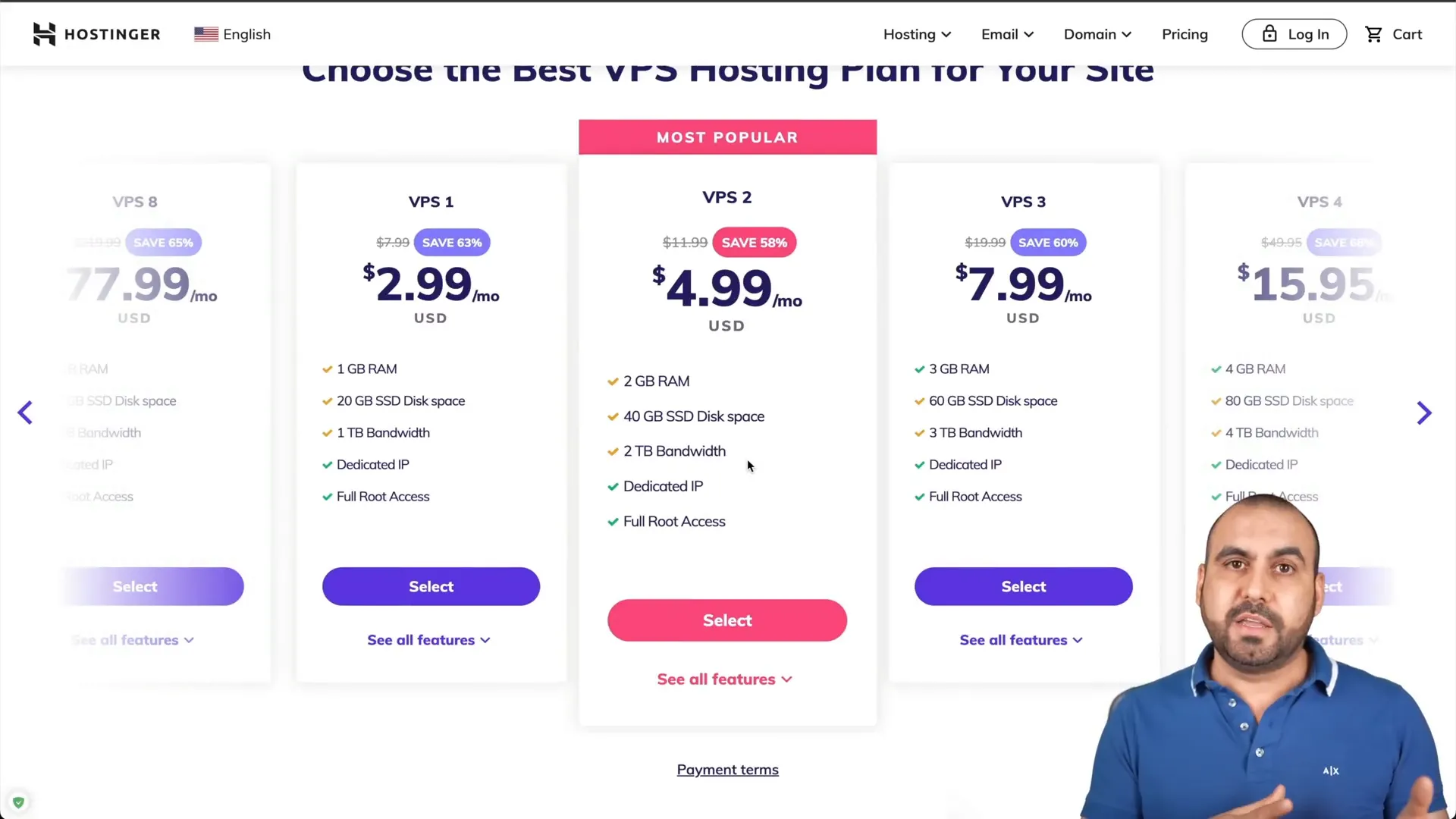 Hostinger VPS specifications overview