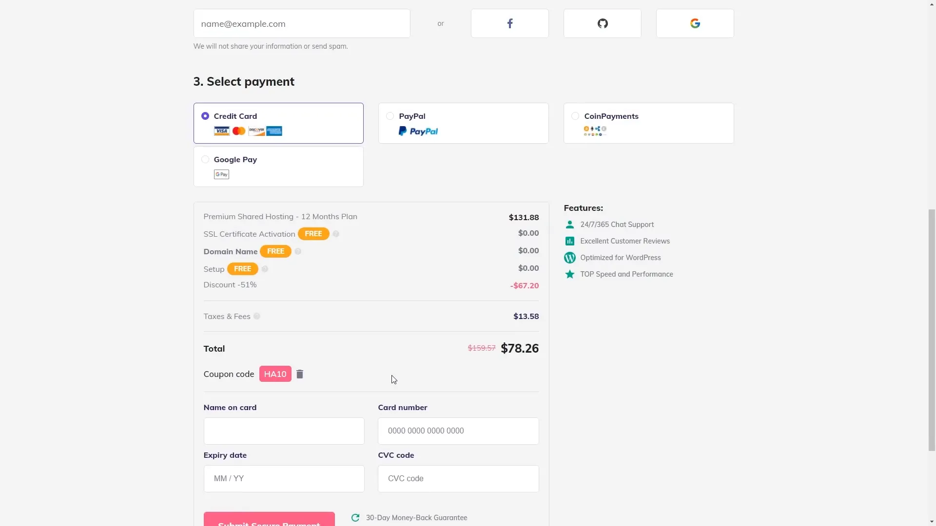 Setting up hosting and domain