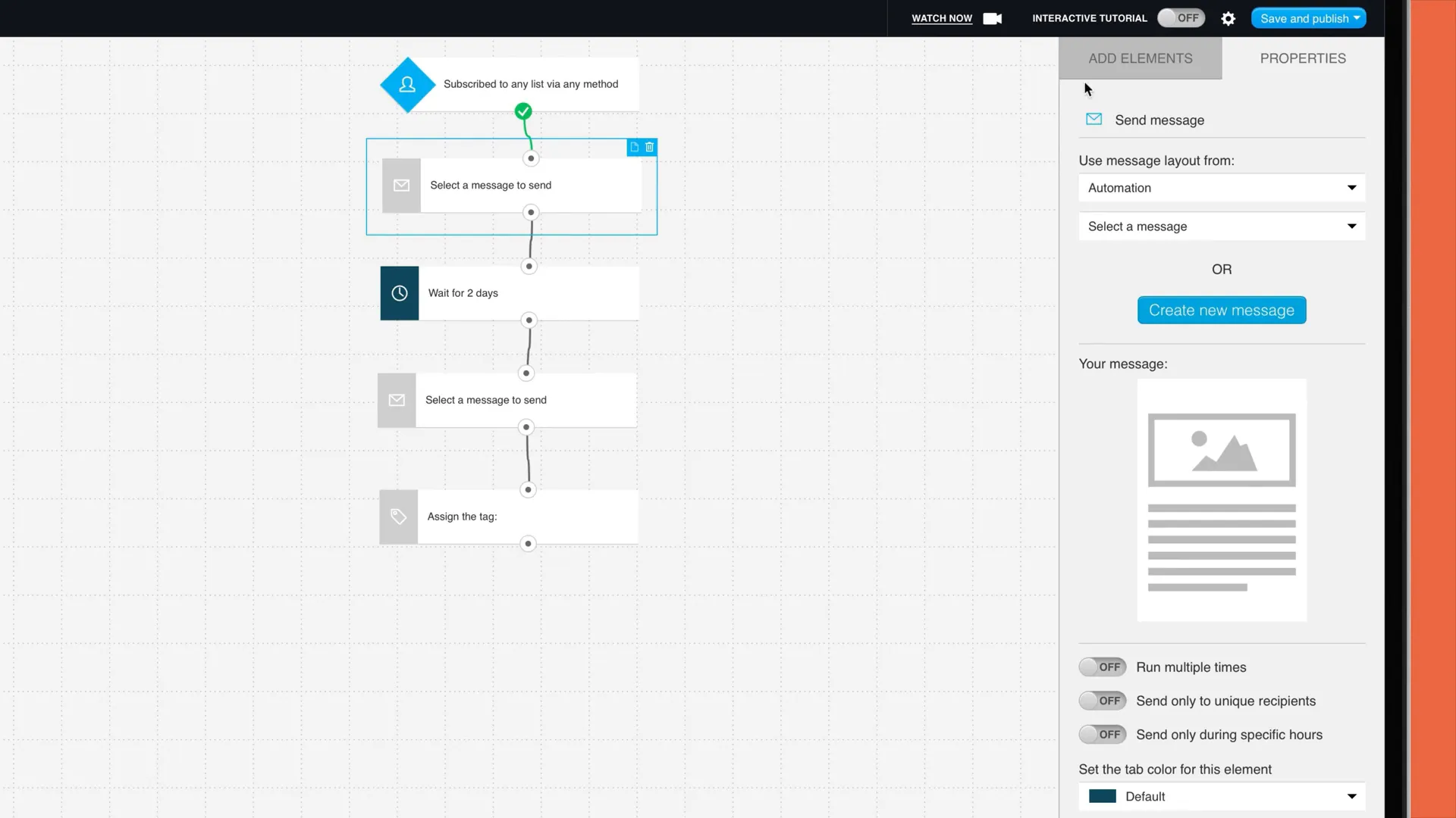 GetResponse reporting dashboard