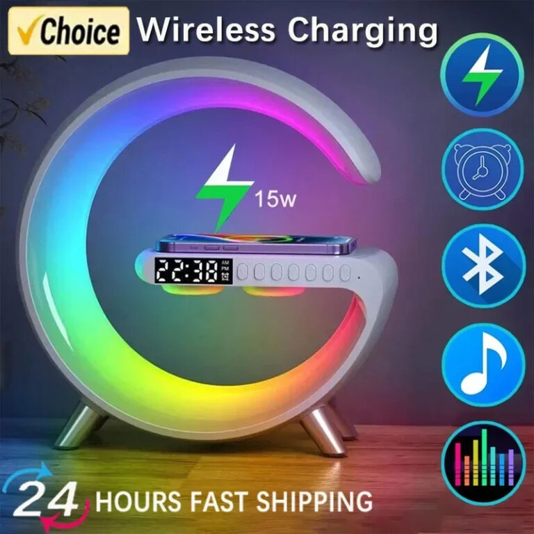 Multifunction Wireless Charger Pad Stand Speaker TF RGB Night Light: The Ultimate 15W Fast Charging Station For IPhone Samsung Xiaomi Huawei [AliExpress]